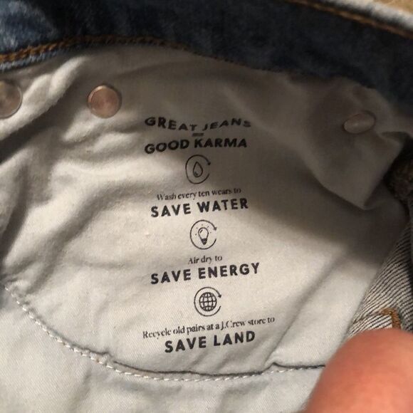 J. Crew 29 High-Rise Cuffed Blue Denim Shorts - Picture 12 of 14